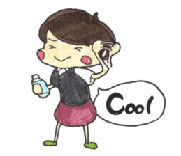 The Girl having Plastic Bottle sticker #1235417