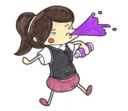 The Girl having Plastic Bottle sticker #1235418