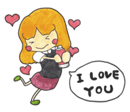 The Girl having Plastic Bottle sticker #1235419