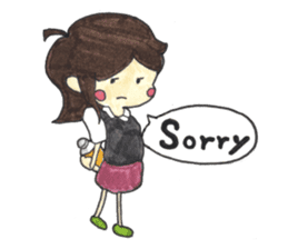 The Girl having Plastic Bottle sticker #1235421