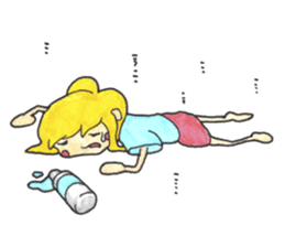 The Girl having Plastic Bottle sticker #1235422