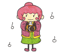 The Girl having Plastic Bottle sticker #1235423