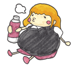 The Girl having Plastic Bottle sticker #1235427