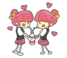 The Girl having Plastic Bottle sticker #1235428