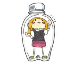 The Girl having Plastic Bottle sticker #1235432