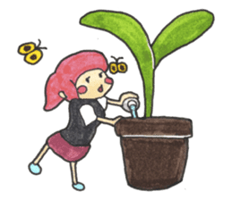 The Girl having Plastic Bottle sticker #1235435