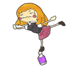 The Girl having Plastic Bottle sticker #1235436