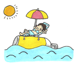 The Girl having Plastic Bottle sticker #1235437