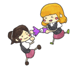 The Girl having Plastic Bottle sticker #1235438