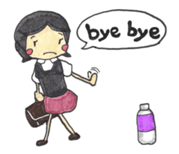 The Girl having Plastic Bottle sticker #1235441