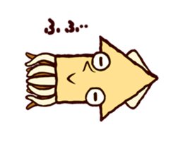 squid that shows the direction sticker #1235444