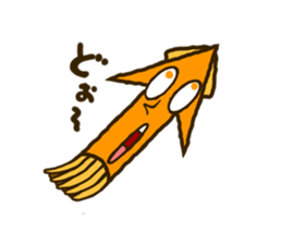 squid that shows the direction sticker #1235451