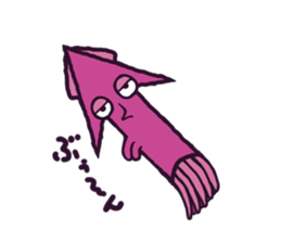 squid that shows the direction sticker #1235454