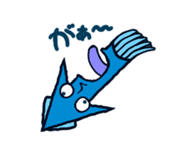 squid that shows the direction sticker #1235456