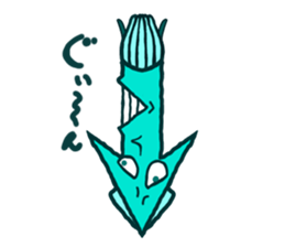 squid that shows the direction sticker #1235457