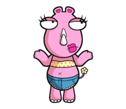Little Pink Rhino sticker #1235723
