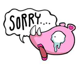 Little Pink Rhino sticker #1235724