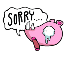 Little Pink Rhino sticker #1235724