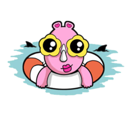 Little Pink Rhino sticker #1235725