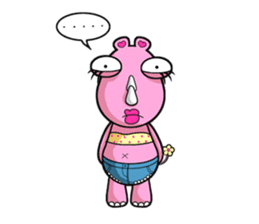 Little Pink Rhino sticker #1235726