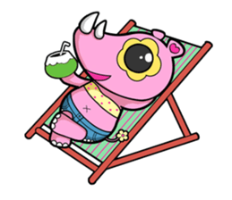 Little Pink Rhino sticker #1235729