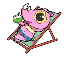 Little Pink Rhino sticker #1235729