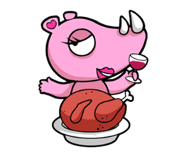 Little Pink Rhino sticker #1235732