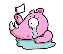 Little Pink Rhino sticker #1235733