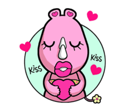 Little Pink Rhino sticker #1235734