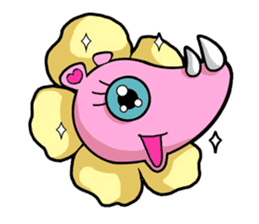 Little Pink Rhino sticker #1235735