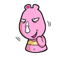 Little Pink Rhino sticker #1235738