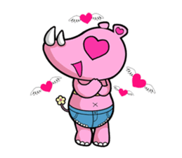 Little Pink Rhino sticker #1235739