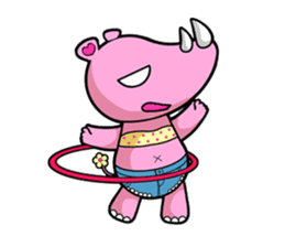 Little Pink Rhino sticker #1235740