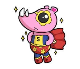 Little Pink Rhino sticker #1235742