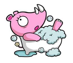 Little Pink Rhino sticker #1235743