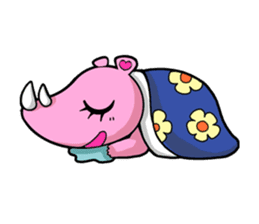 Little Pink Rhino sticker #1235745