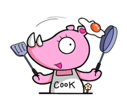 Little Pink Rhino sticker #1235746