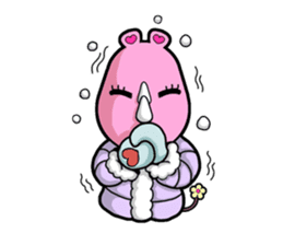 Little Pink Rhino sticker #1235748