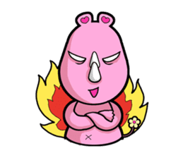 Little Pink Rhino sticker #1235749