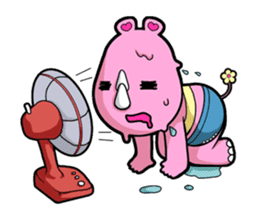Little Pink Rhino sticker #1235751