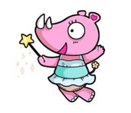 Little Pink Rhino sticker #1235753