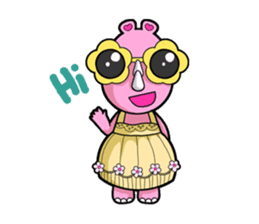 Little Pink Rhino sticker #1235755