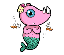 Little Pink Rhino sticker #1235757