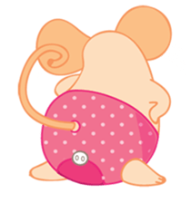 Mizzi, the cute and fat little mouse sticker #1235812
