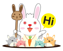Call me Rabbit leader and the gang sticker #1236042