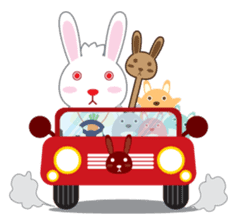 Call me Rabbit leader and the gang sticker #1236048