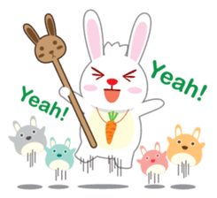 Call me Rabbit leader and the gang sticker #1236052