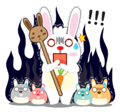 Call me Rabbit leader and the gang sticker #1236059