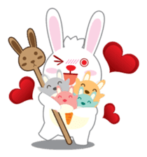 Call me Rabbit leader and the gang sticker #1236060