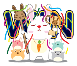 Call me Rabbit leader and the gang sticker #1236069